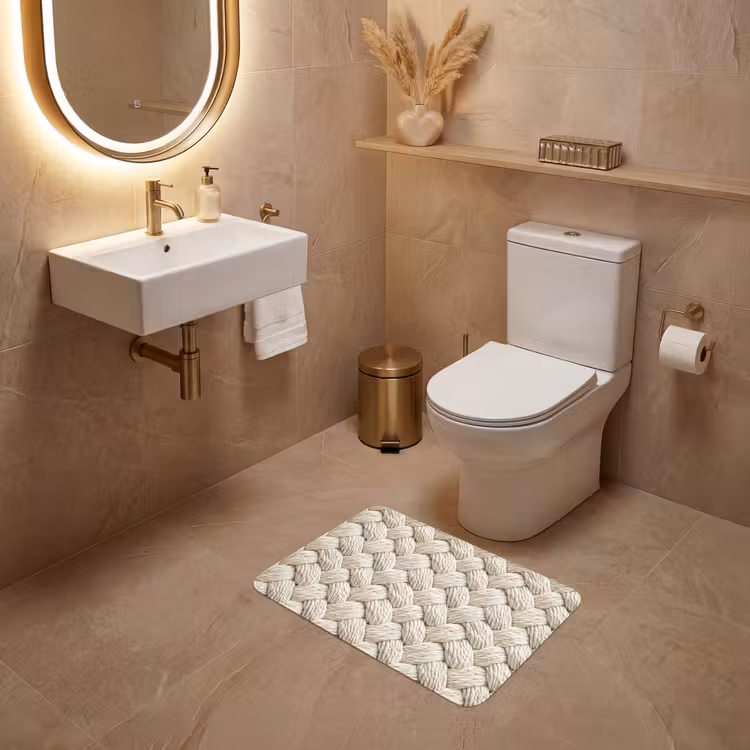 WC Vorleger - Seil - Gestrickt - Beige — 4