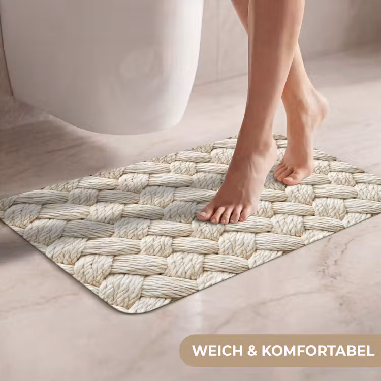 WC Vorleger - Seil - Gestrickt - Beige — 7