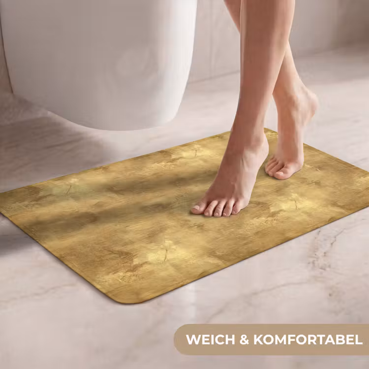 WC Vorleger - Industriell - Textur - Gold — 7