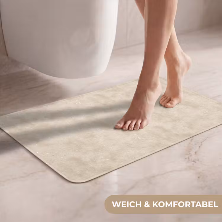 WC Vorleger - Textur - Sprenkeln - Beige — 7