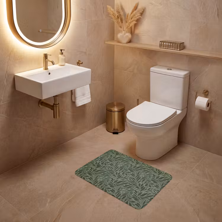 WC Vorleger - Blätter - Bio - Grün — 4