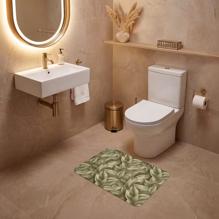 WC Vorleger - Blätter - Modern - Grün — 4