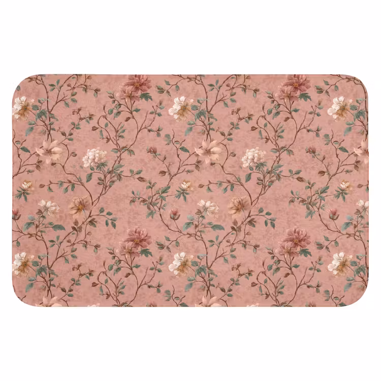 WC Vorleger - Botanisch - Blumen - Rosa — 1