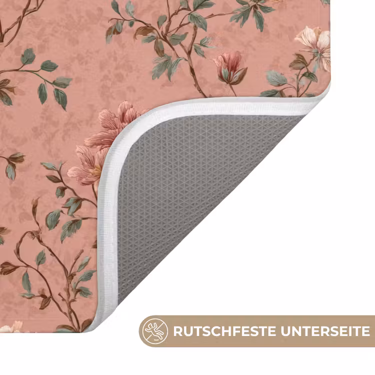 WC Vorleger - Botanisch - Blumen - Rosa — 3