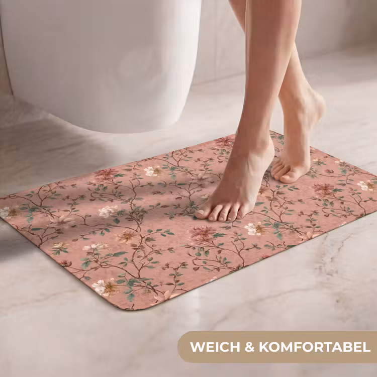 WC Vorleger - Botanisch - Blumen - Rosa — 7