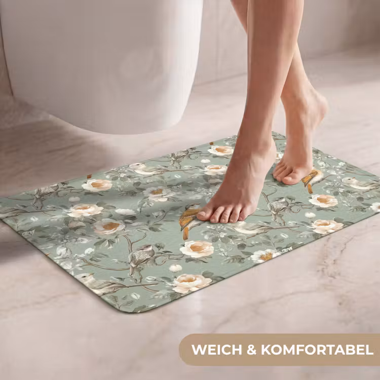 WC Vorleger - Rosa - Vögel - Farbenfroh — 7