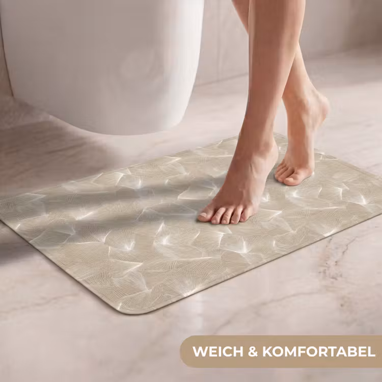 WC Vorleger - Organisch - Textur - Beige — 7