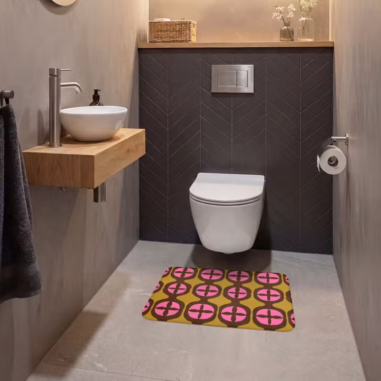 WC Vorleger - Modern - Gemustert - Rosa — 2