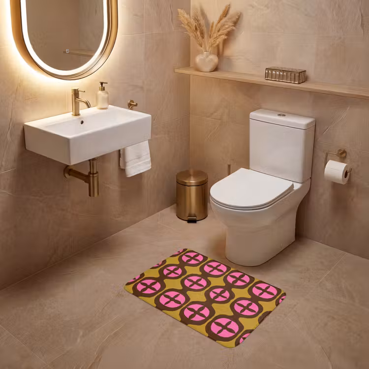 WC Vorleger - Modern - Gemustert - Rosa — 4