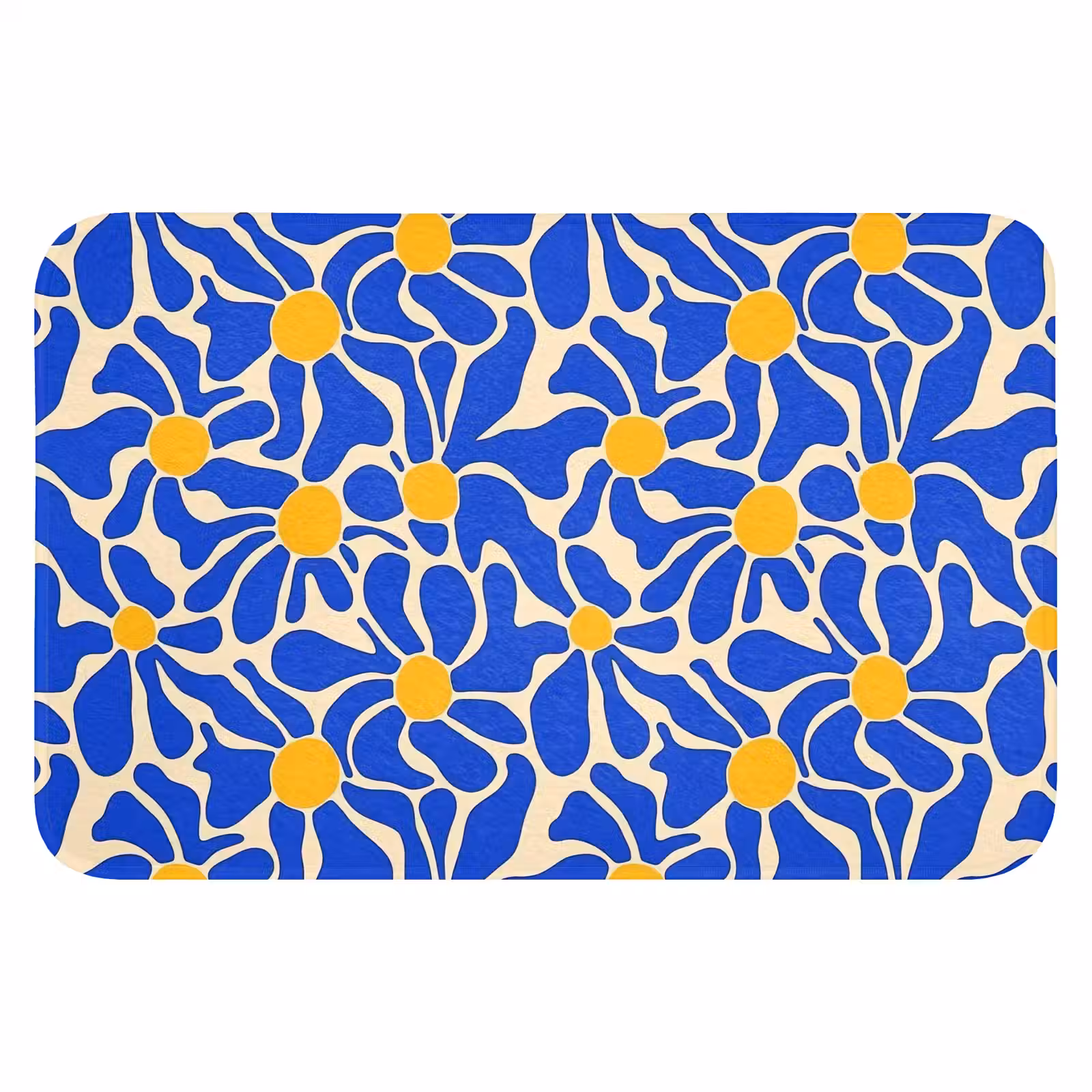 WC Vorleger - Abstrakt - Blume - Blau — 1