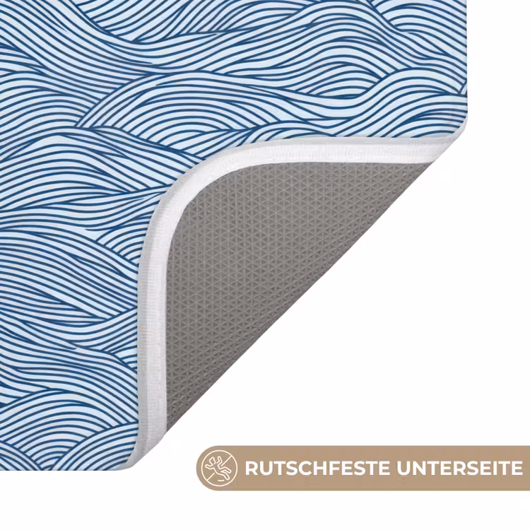 WC Vorleger - Wellen - Rhythmisch - Blau — 3