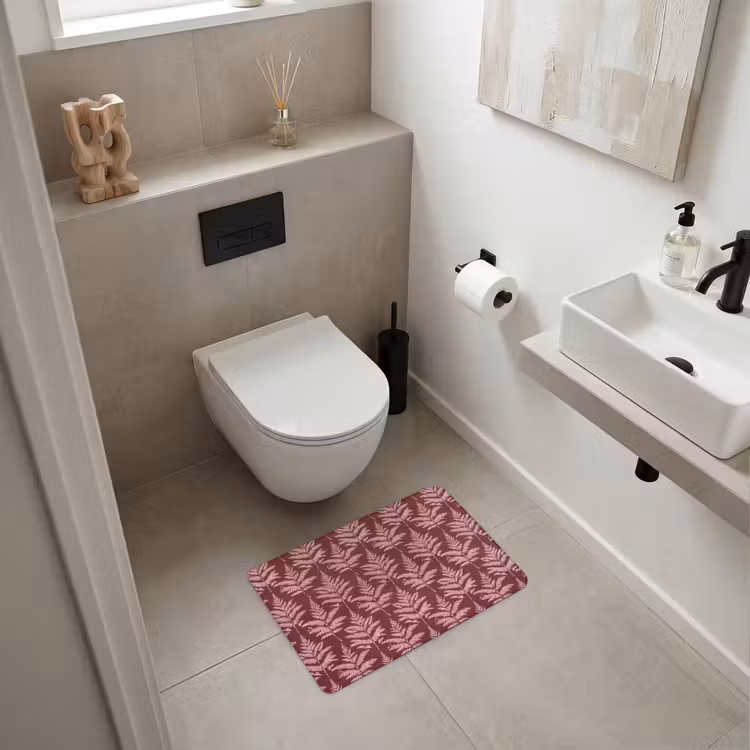 WC Vorleger - Blatt - Muster - Lila — 6