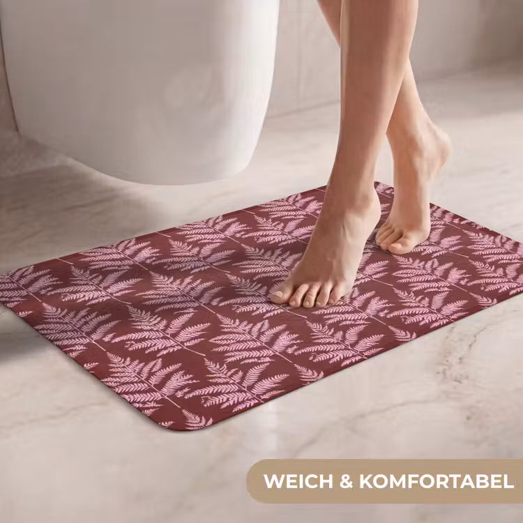 WC Vorleger - Blatt - Muster - Lila — 7