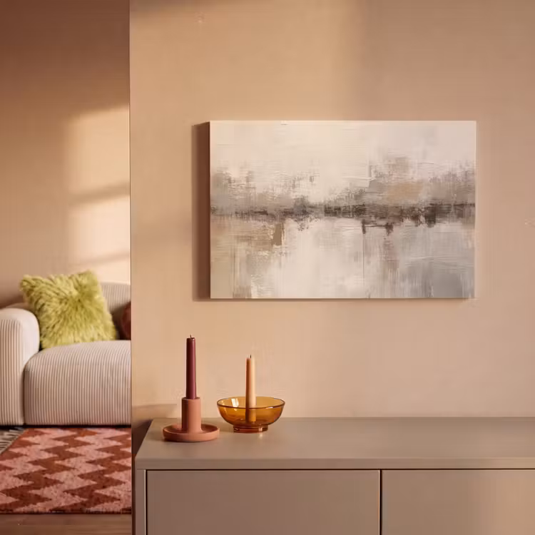 Leinwandbild - Moderne Kunst - Abstrakt - Beige — 2