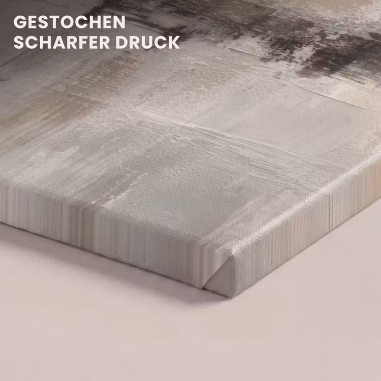 Leinwandbild - Moderne Kunst - Abstrakt - Beige — 4