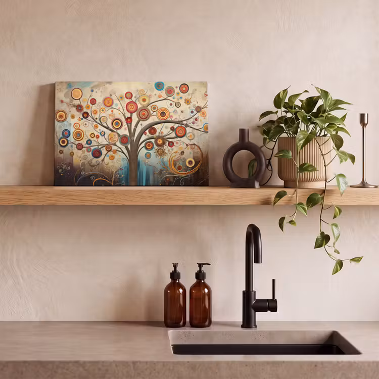 Leinwandbild - Baum - Baum des Lebens - Farbe — 3