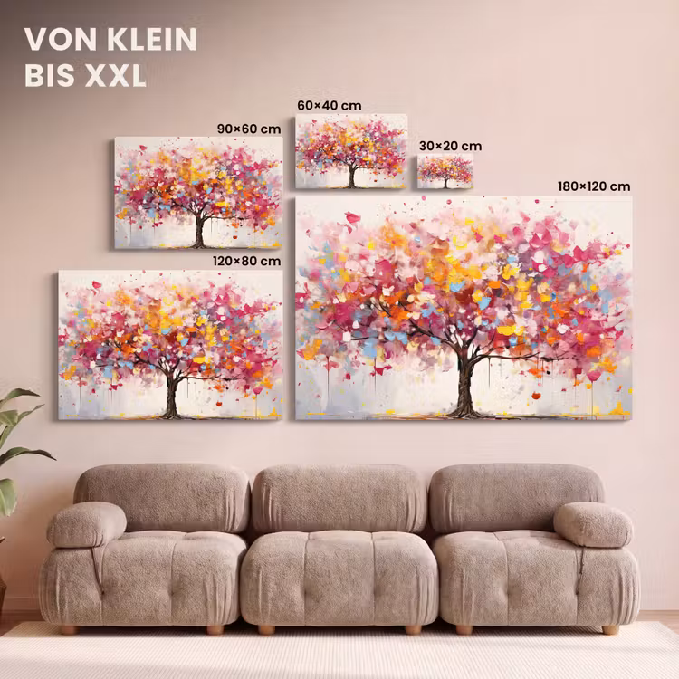 Leinwandbild - Aquarell - Baum - Kunst - Abstrakt — 6