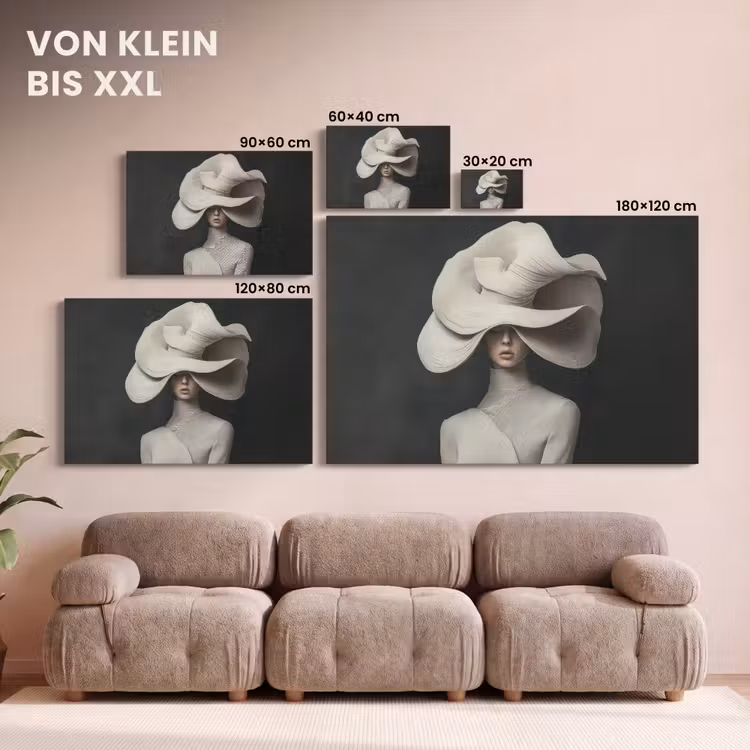 Leinwandbild - Modern – Damen – Hut — 6