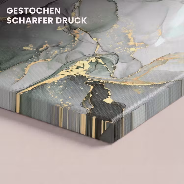 Leinwandbild - Luxus - Marmor - Grün — 4