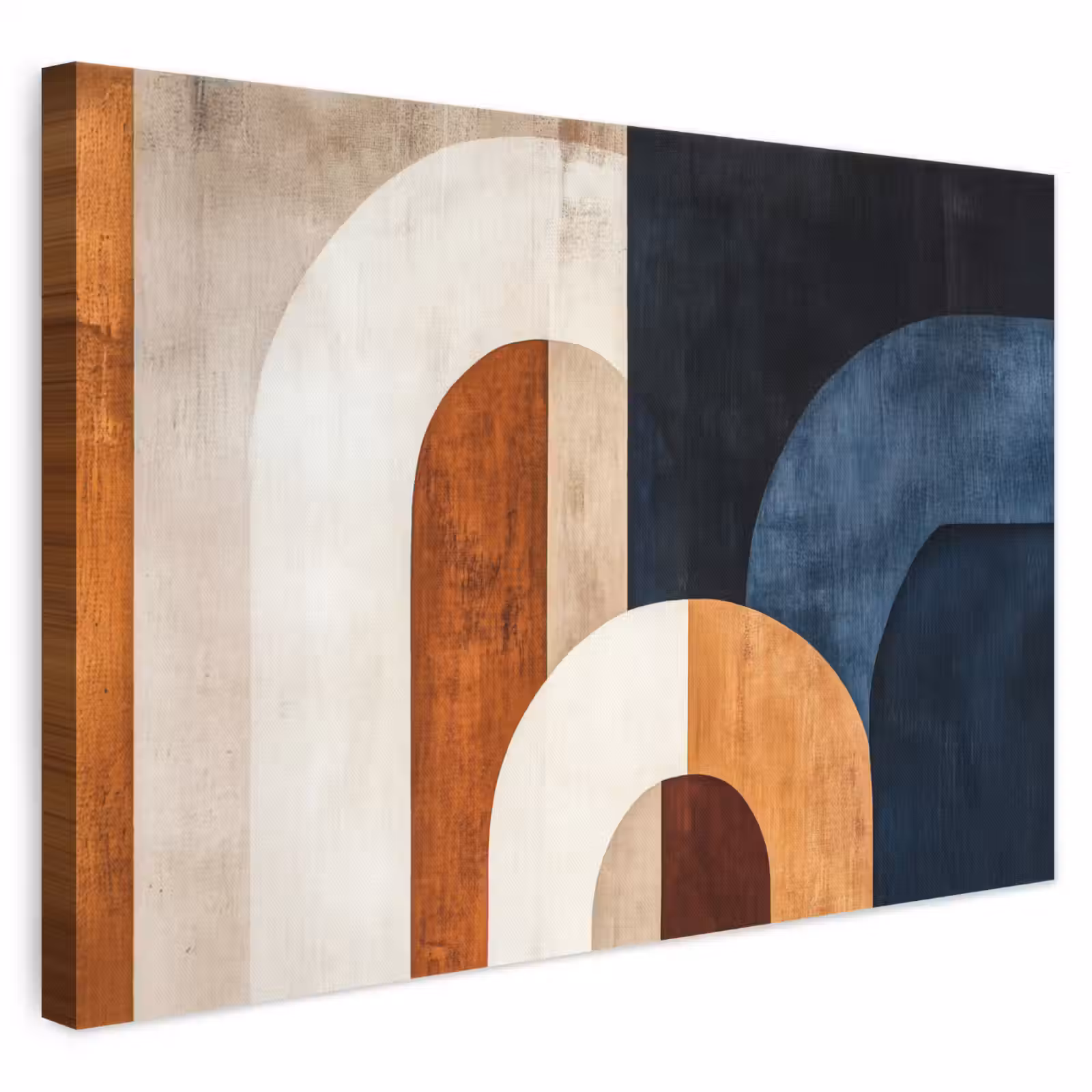 Leinwandbild - Abstrakt - Formen - Dunkelblau — 1