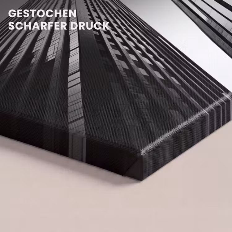Leinwandbild - Gebäude - Himmel - Schwarz — 4