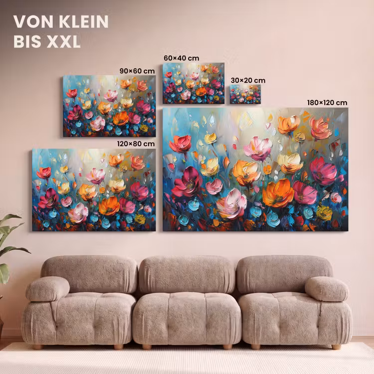 Leinwandbild - Mohnblumen - Blumen - Kunst - Botanisch — 6