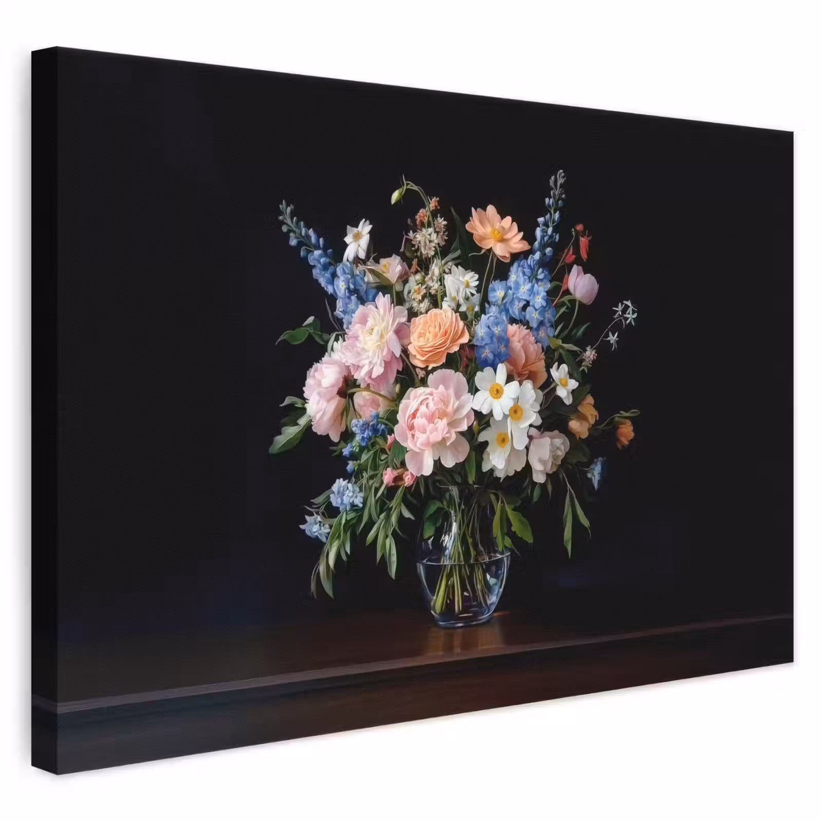 Leinwandbild - Pastell - Blumen - Vase — 1