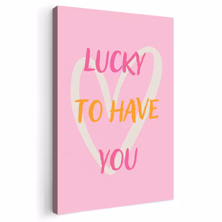 Leinwandbild - Glücklich - Liebe - Valentinstag - Rosa — 1