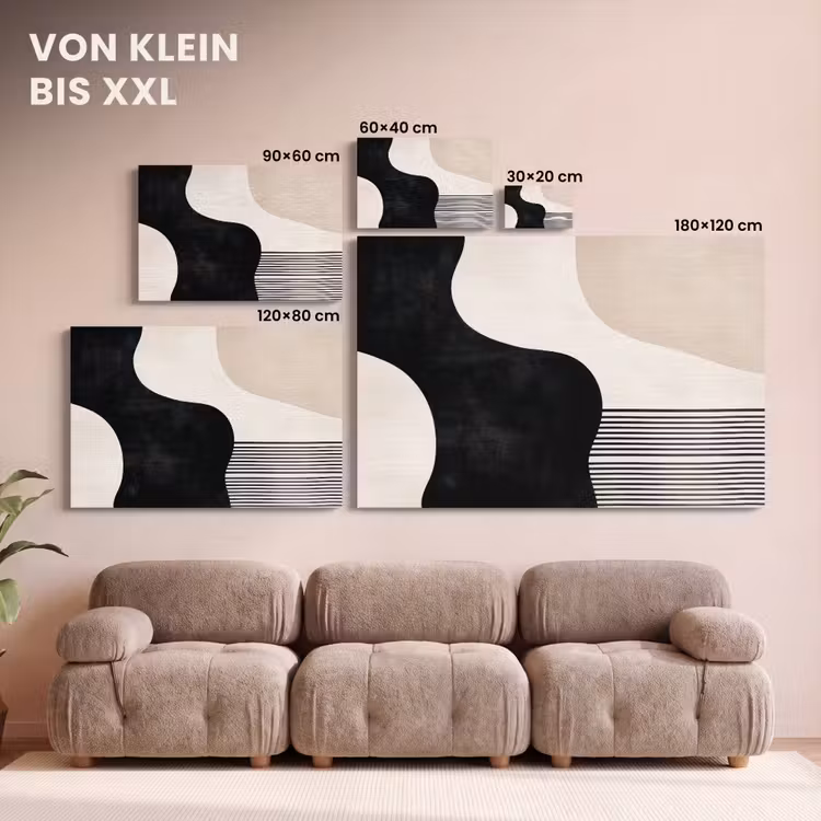 Leinwandbild - Abstrakt - Japandi - Beige - Modern — 6