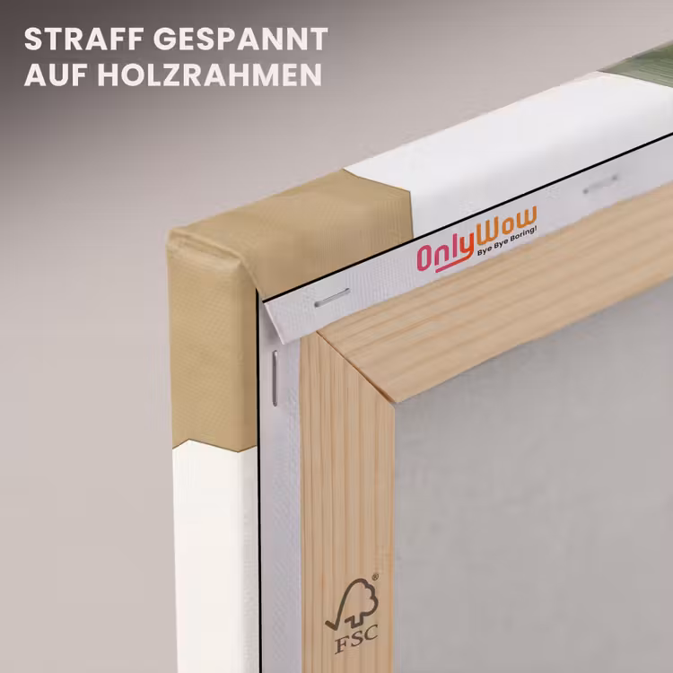 Leinwandbild - Japandi - Abstrakt - Grün — 5