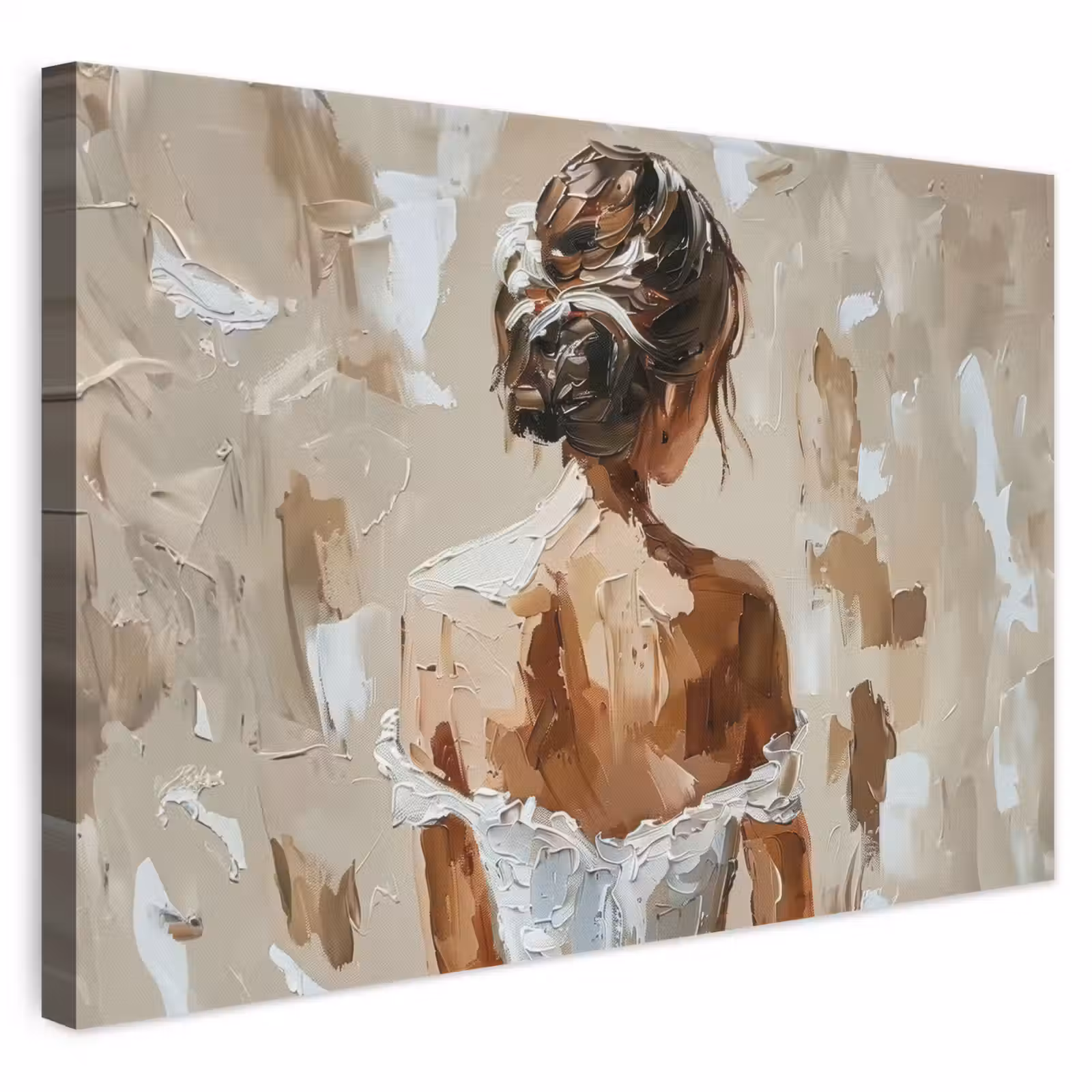 Leinwandbild - Frau - Farbe - Abstrakt - Beige - Modern — 1