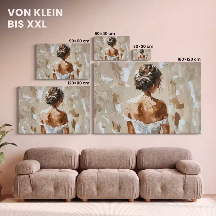 Leinwandbild - Frau - Farbe - Abstrakt - Beige - Modern — 6
