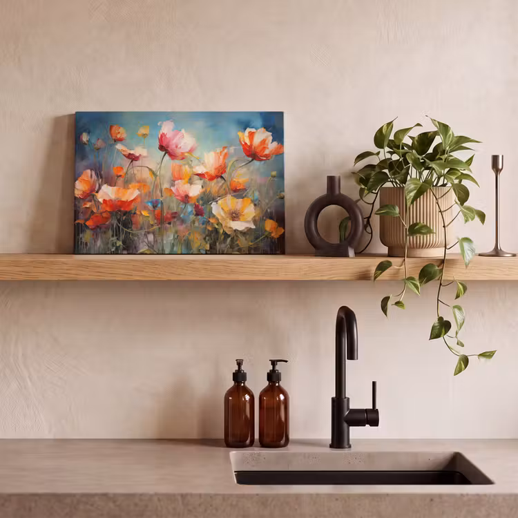 Leinwandbild - Blumen - Aquarell - Kunst - Botanisch - Natur — 3
