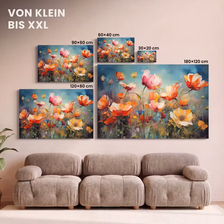 Leinwandbild - Blumen - Aquarell - Kunst - Botanisch - Natur — 6