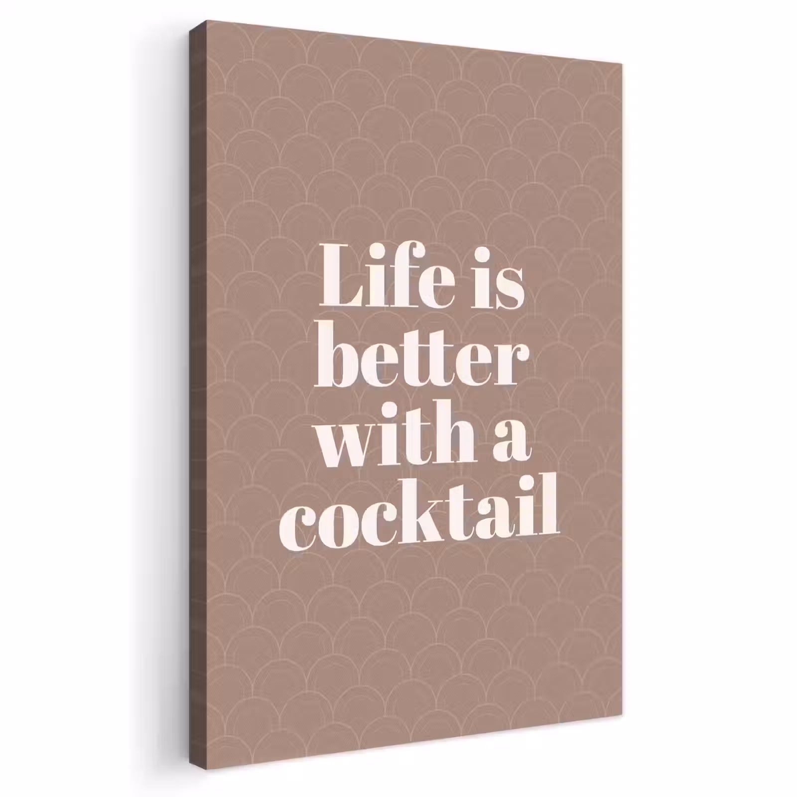 Leinwandbild - Cocktail - Text - Muster - Weiß — 1