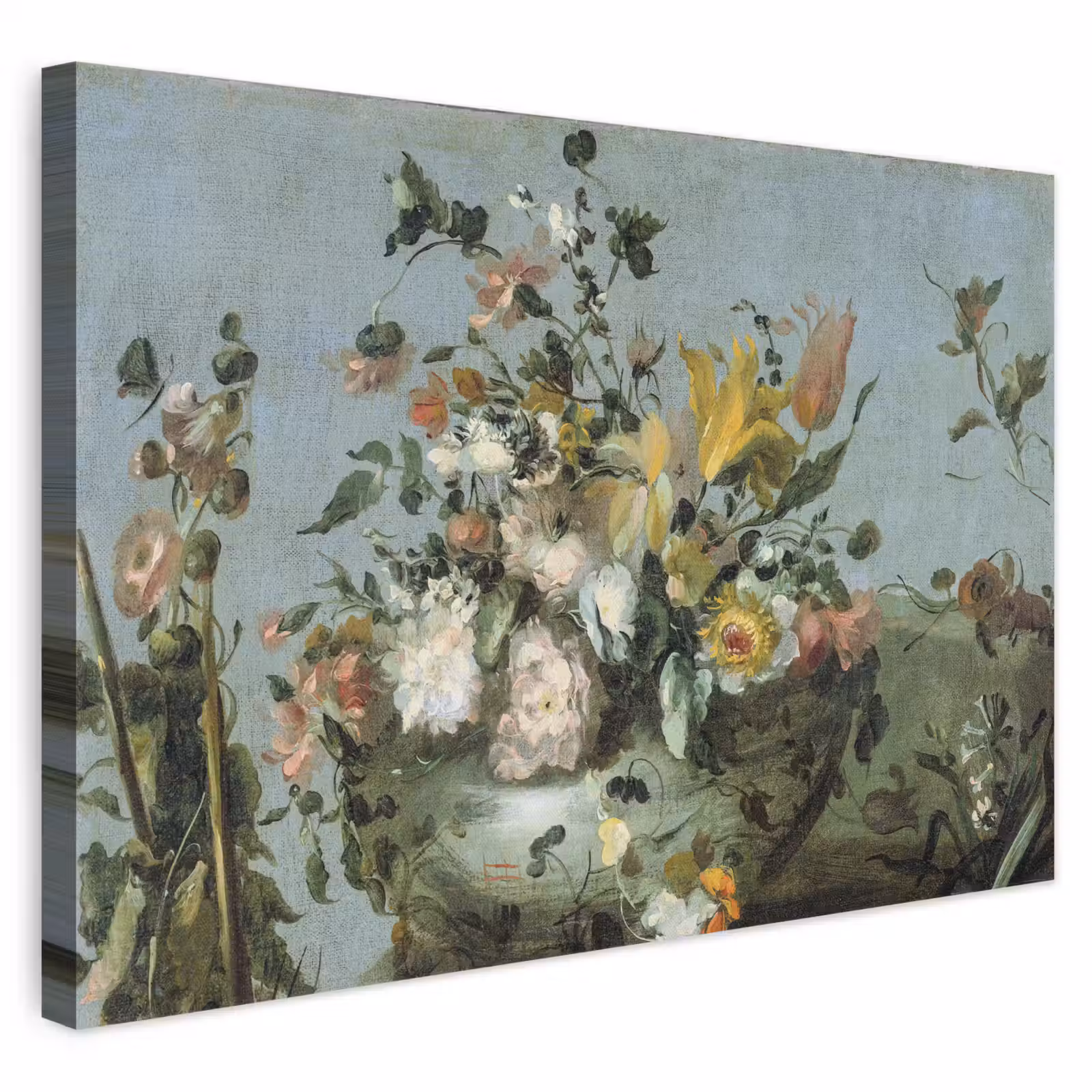 Leinwandbild - Blumen - Alte Meister - Ölfarbe — 1
