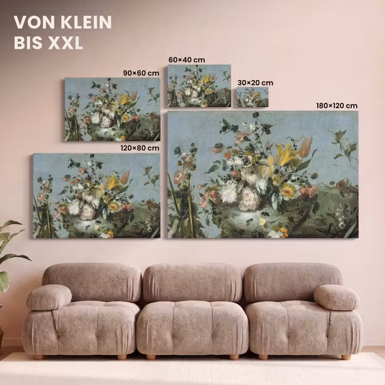 Leinwandbild - Blumen - Alte Meister - Ölfarbe — 6