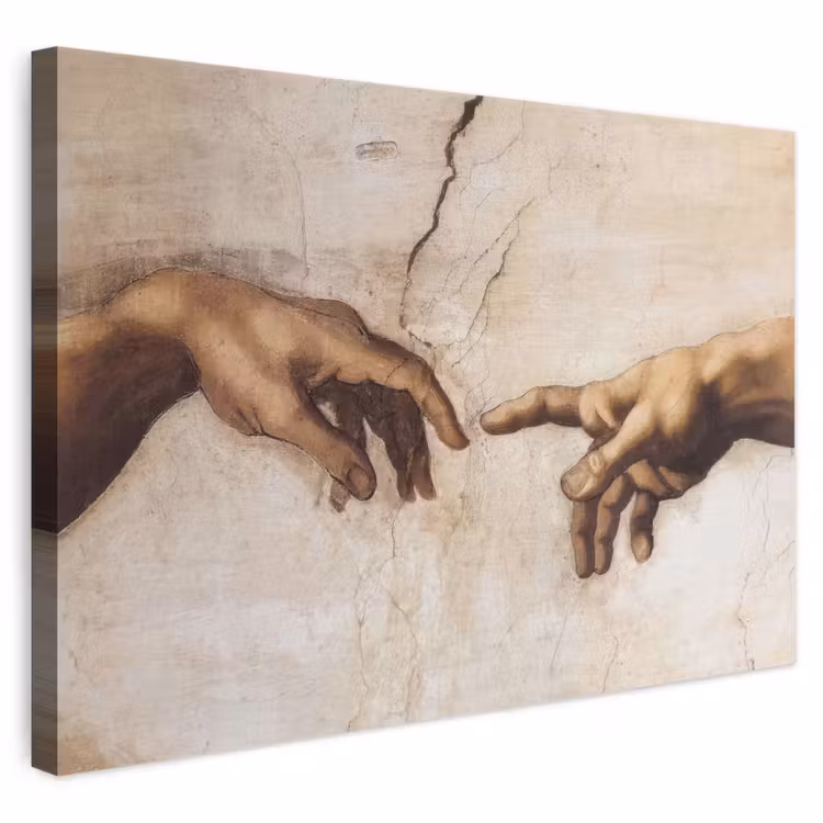 Leinwandbild - Adam - Michelangelo - Gemälde - Erschaffung von Adam — 1