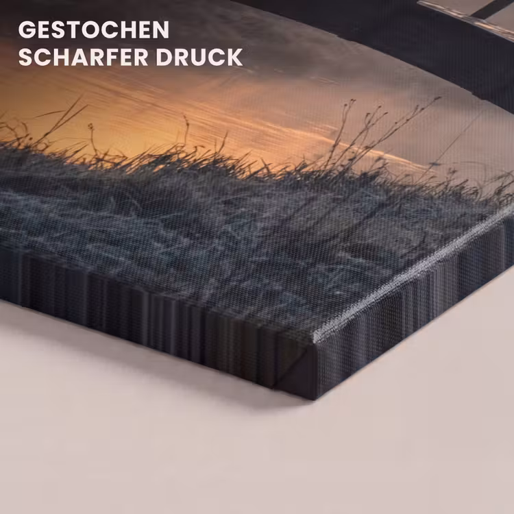 Leinwandbild - Brücke - Nebel - Bäume - Wasser — 4