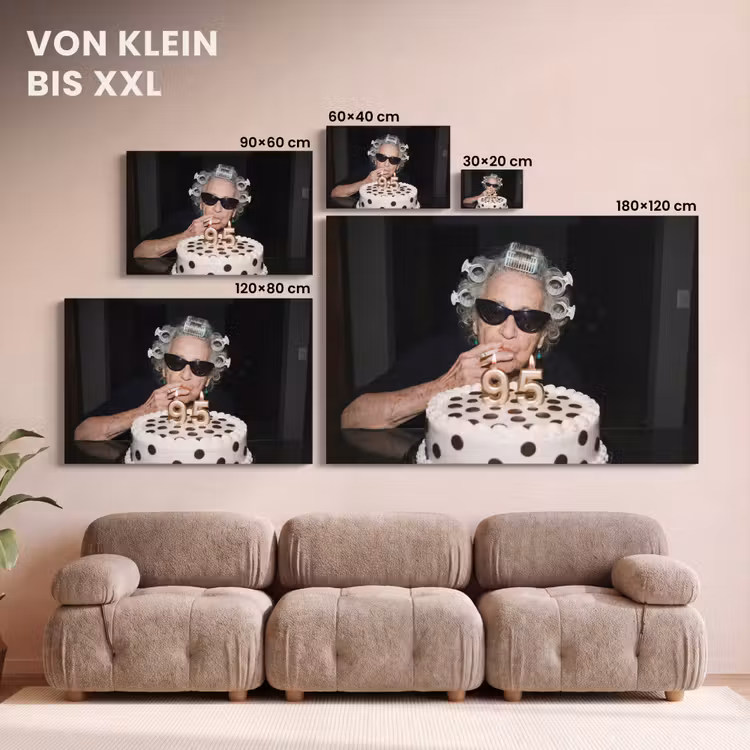 Leinwandbild - Geburtstag - Lockenstift - Oma — 6