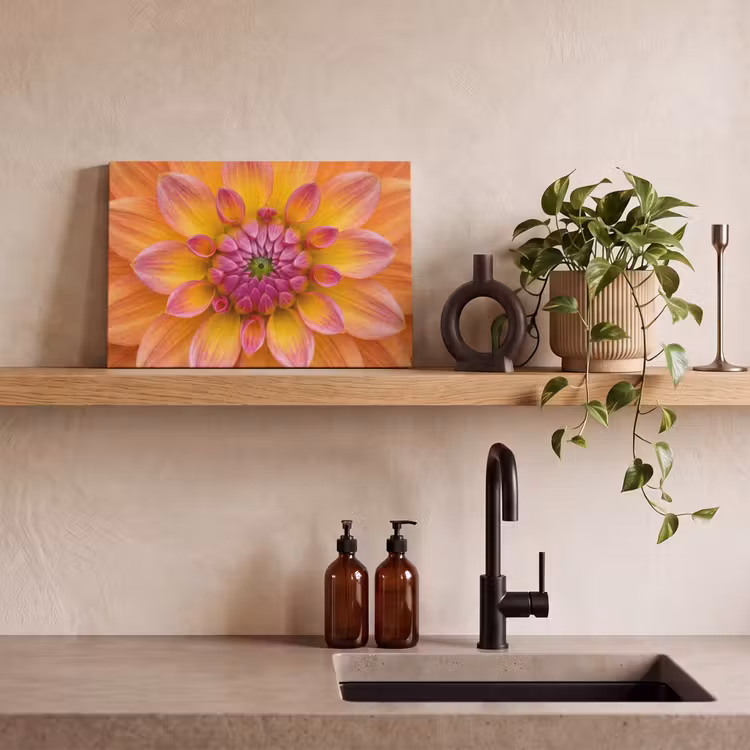 Leinwandbild - Dahlie - Blume - Orange — 3