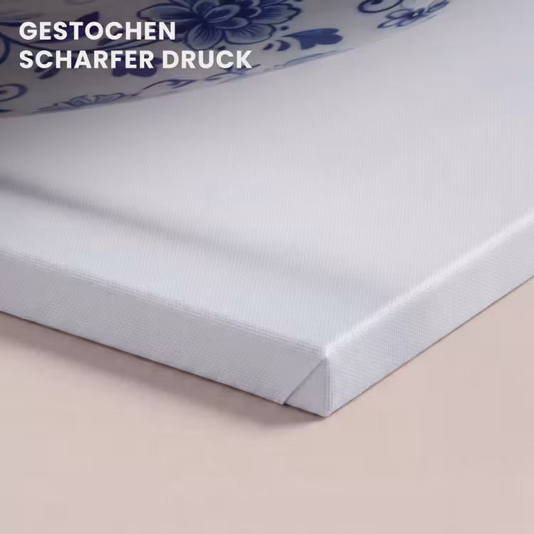 Leinwandbild - Chilischote - Keramik - Blau — 4