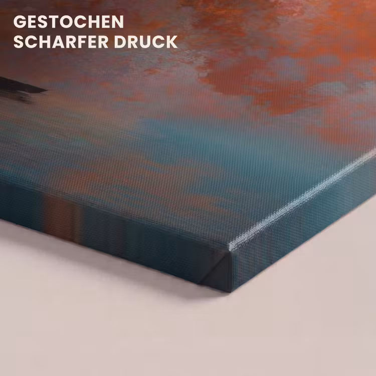 Leinwandbild - Meer - Boot - Wolken - Orange — 4