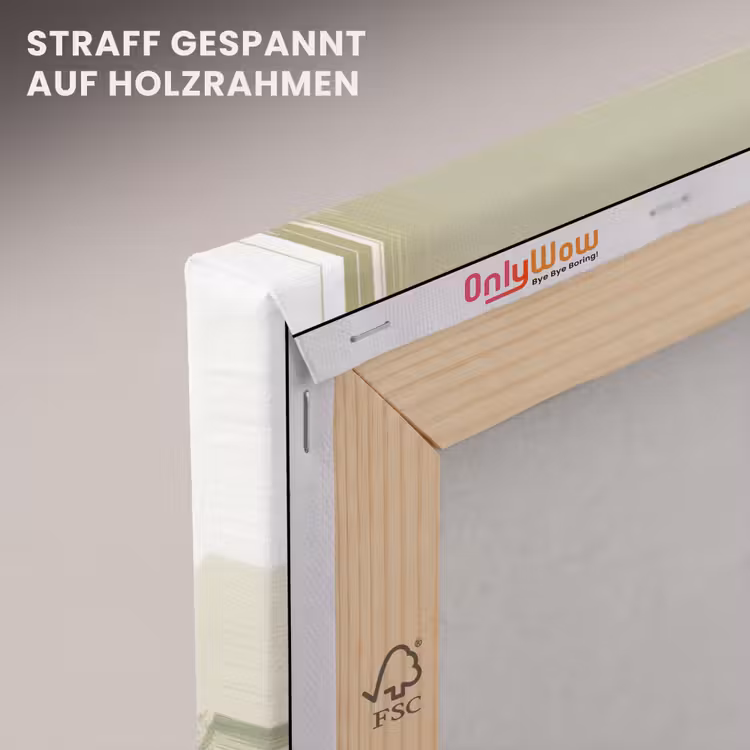 Leinwandbild - Abstrakt - Pinselstriche - Wellen - Grün — 5