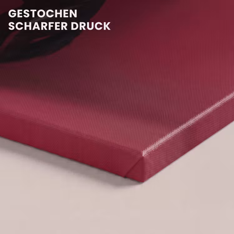 Leinwandbild - Hengst - Steigert - Rot — 4