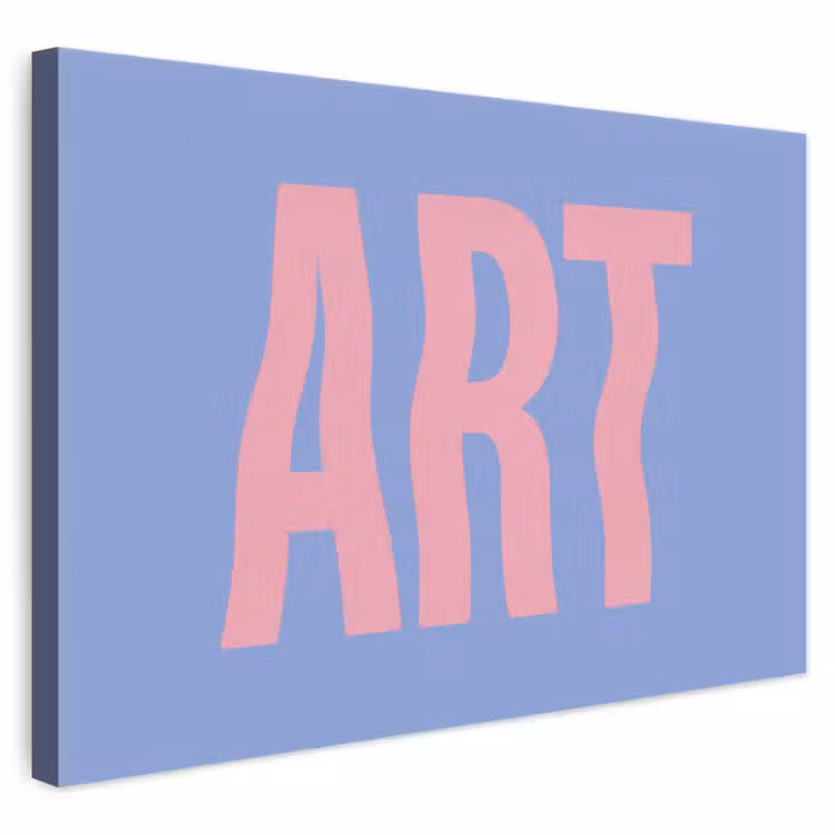 Leinwandbild - Kunst - Rosa - Blau — 1