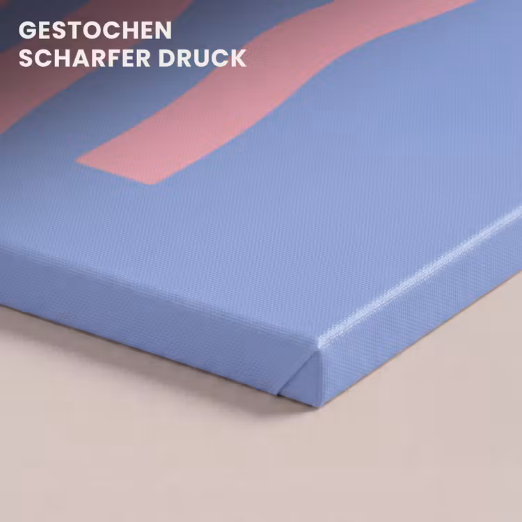 Leinwandbild - Kunst - Rosa - Blau — 4