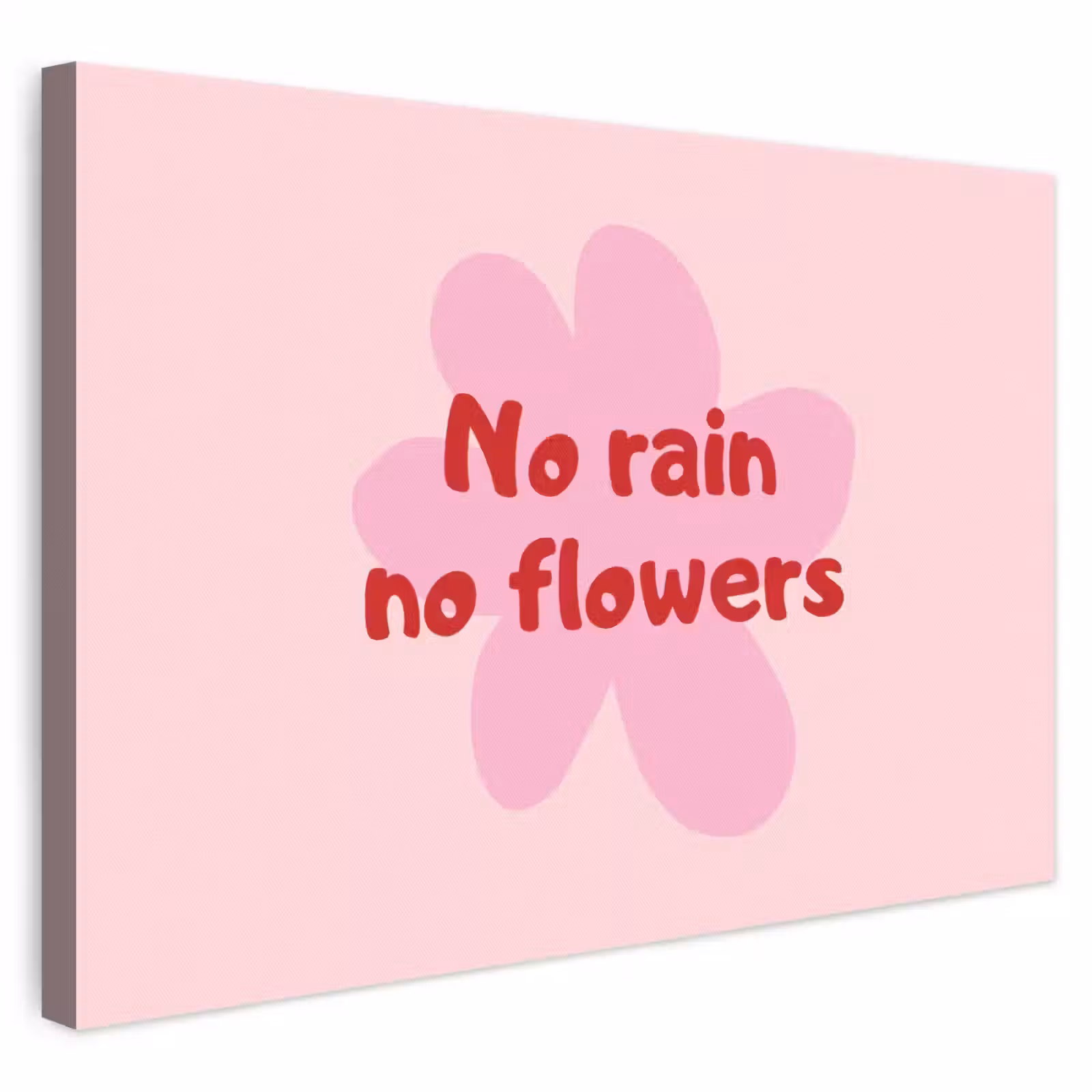 Leinwandbild - Ohne Regen keine Blumen - Blume - Rosa — 1