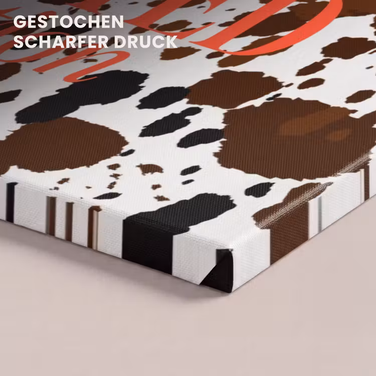 Leinwandbild - Kuhdruck - Limitierte Auflage - Rot — 4