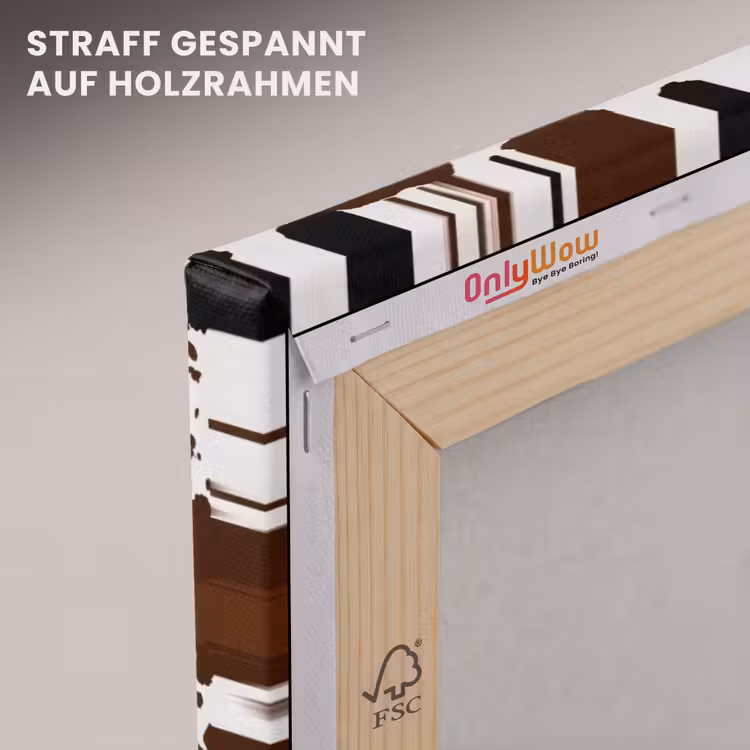 Leinwandbild - Kuhdruck - Limitierte Auflage - Rot — 5